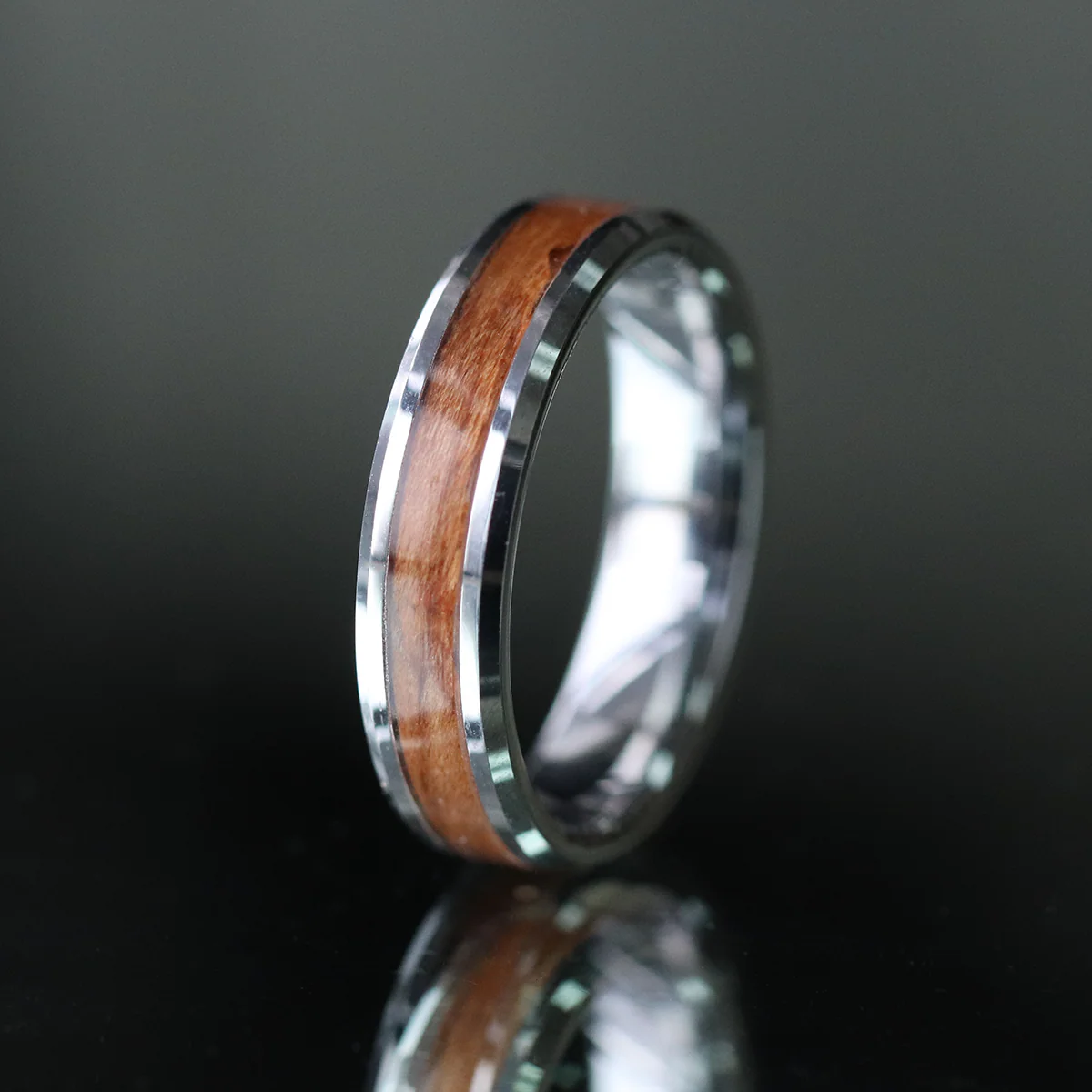 Cherry Wood Inlay Ring - Image 3