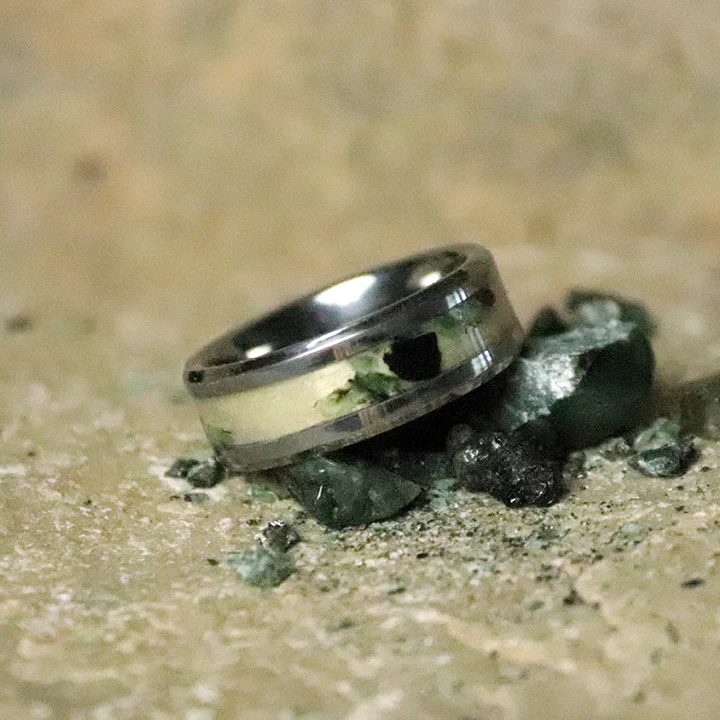 Aspen Emerald Inlay Ring - Image 3