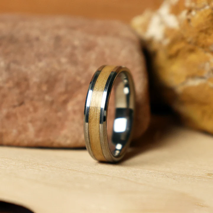 Maple Wood Inlay Ring - Image 2