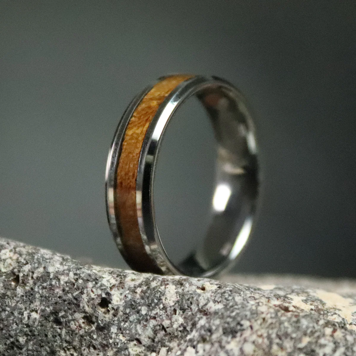 Mozambique Wood Inlay Ring - Image 2