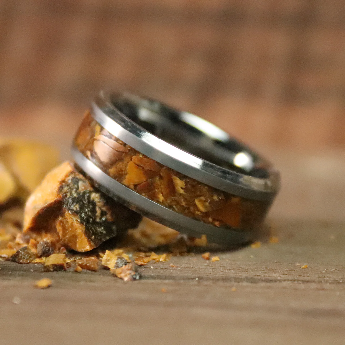 Tigers Eye Inlay Ring - Image 2