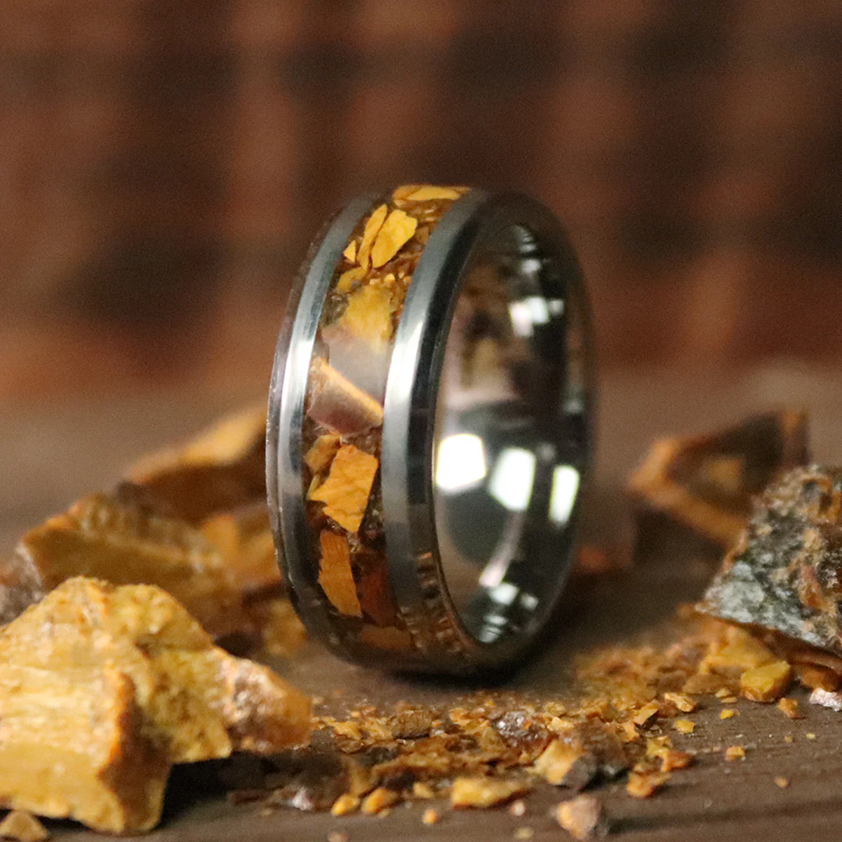 Tigers Eye Inlay Ring - Image 3